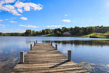 dock on a lake